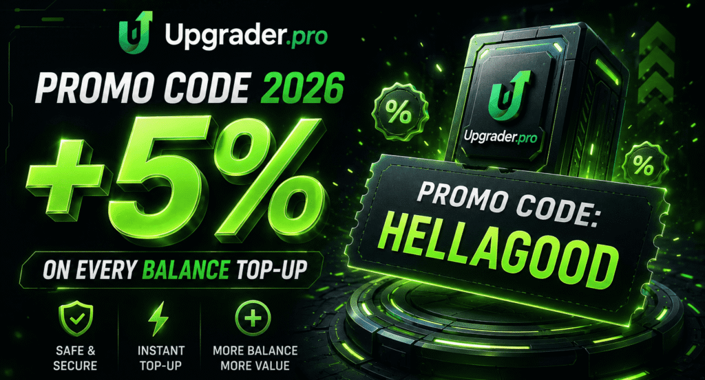 Upgrader.pro Promo Code 2026: +5% on Every Balance Top-Up